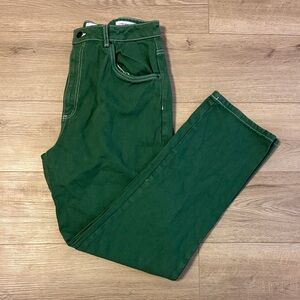 Cotton On Women's Green Straight Leg Jeans